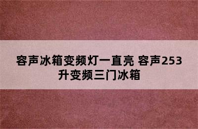 容声冰箱变频灯一直亮 容声253升变频三门冰箱